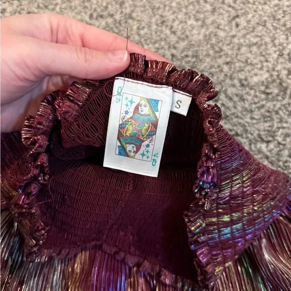 QUEEN OF SPARKLES Purple Shimmer Shorts - Picture 4 of 4